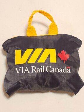 UNIQUE VIA Rail Pack Away Duffel Bag BNWOT VIA RAIL CANADA Trains Travel